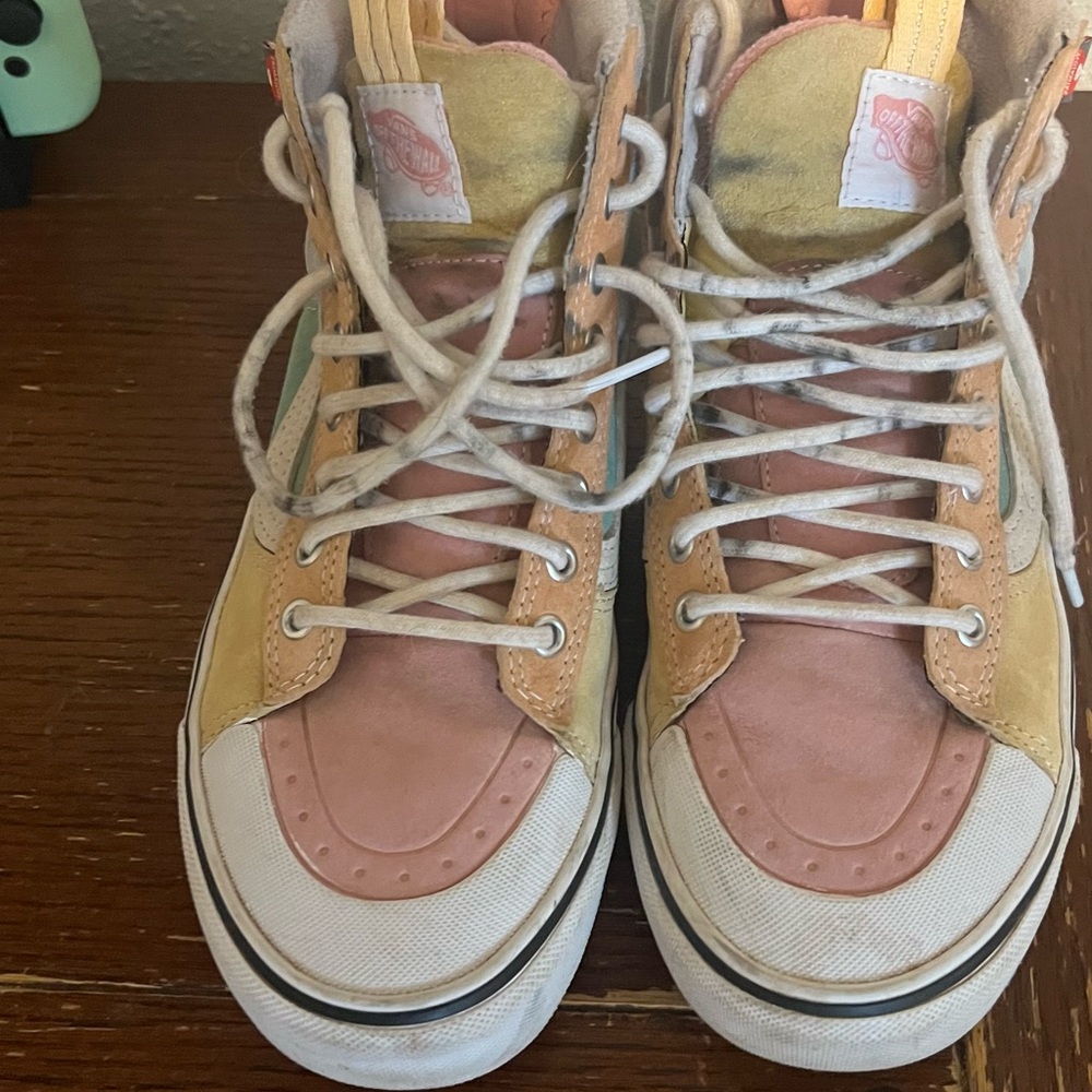 Vans Sk8te High Tops in Pastel Multicolor